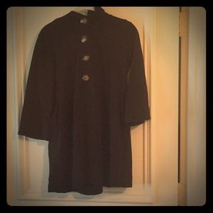 Black, hooded jacket